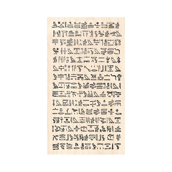 Hieroglyphs 747O Beeswax Rubber Stamps Unmounted, Cling, Mounted Background Stamp Collage Stamping