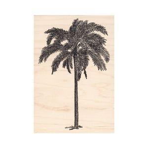 Tropical Palm 715M Beeswax Rubber Stamps Unmounted, Cling, Mounted Stamp Scenic, Landscape Stamping
