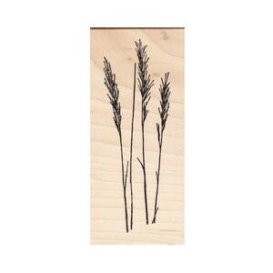 Wheat 410K Beeswax Rubber Stamps Unmounted, Cling, Mounted Stamp Scenic, Landscape Stamping