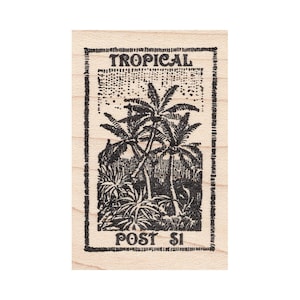 Tampons en caoutchouc à la cire d'abeille Tropical Post 1192F, non montés, adhésifs, montés, estampage de collage