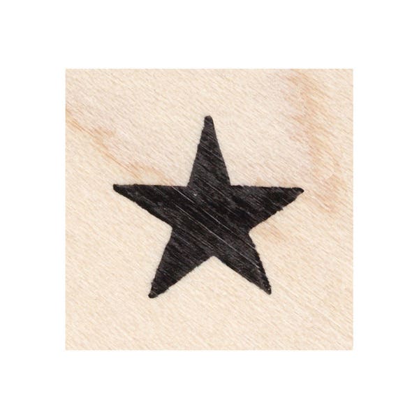 5 Point Star 725B Beeswax Rubber Stamps Unmounted, Cling, Mounted Stamp Collage Stamping