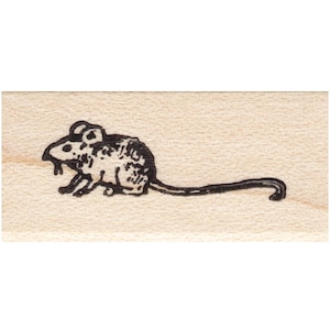 Field Mouse 431A Beeswax Rubber Stamps Tiny Unmounted, Cling, Mounted Stamp Animal, Nature Stamping