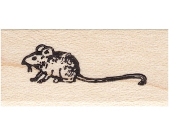 Field Mouse 431A Beeswax Rubber Stamps Tiny Unmounted, Cling, Mounted Stamp Animal, Nature Stamping