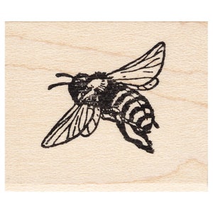 Flying Bee 170C Beeswax Rubber Stamps Unmounted, Cling, Mounted Stamp Animal, Wildlife, Nature Stamping