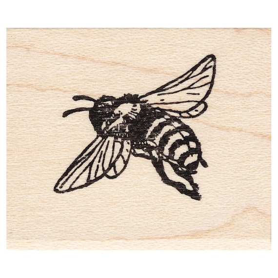 Bee Rubber Stamp Stamps for Card Making Honeybee Stamp -  Sweden