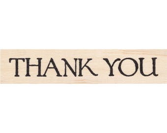 Thank You Horizontal 1255G Beeswax Rubber Stamps Unmounted, Cling, Mounted Stamp Collage Stamping