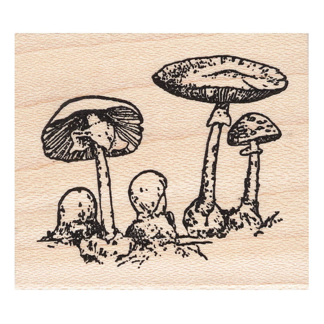 Mushrooms 416G Beeswax Rubber Stamps Unmounted, Cling, Mounted Stamp ...