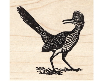 Roadrunner 757G Bird Rubber Stamp, Animal, Scenic, Landscape Stamping