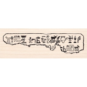 Egyptian Tablet 1435I Beeswax Rubber Stamps Unmounted, Cling, Mounted Background Stamp Collage Stamping