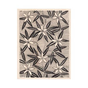 Royal Flowers 1172R Beeswax Rubber Stamps Unmounted, Cling, Mounted Background Collage Stamping