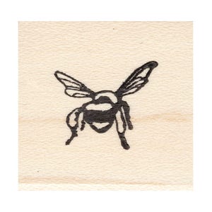 Back Side Bee 440B Beeswax Rubber Stamps Unmounted, Cling, Mounted Stamp Animal, Wildlife, Nature Stamping