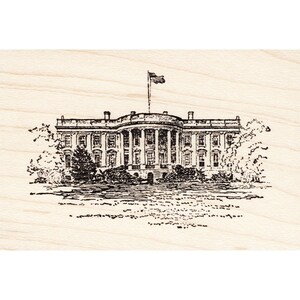 White House 1695G Beeswax Rubber Stamps Unmounted, Cling, Mounted Stamp Scenic, Patriotic Stamping