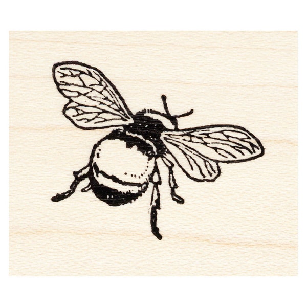 Large Flying Bumble Bee 1603D Beeswax Rubber Stamps Unmounted, Cling, Mounted Stamp Animal, Wildlife, Nature Stamping