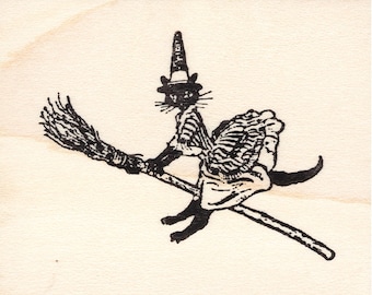 Witchiepoo 1027E Beeswax Rubber Stamps Unmounted, Cling, Mounted Stamp Halloween Stamping