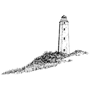 Cape Henry Lighthouse 1541K Beeswax Rubber Stamps Unmounted, Cling, Mounted Stamp Scenic, Landscape Stamping