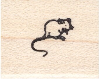 Mouse 268AA Beeswax Rubber Stamps Unmounted, Cling, Mounted Stamp Animal, Nature Stamping