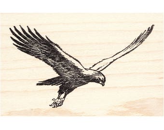 Eagle 192G Bird Rubber Stamp, Animal, Scenic, Landscape Stamping