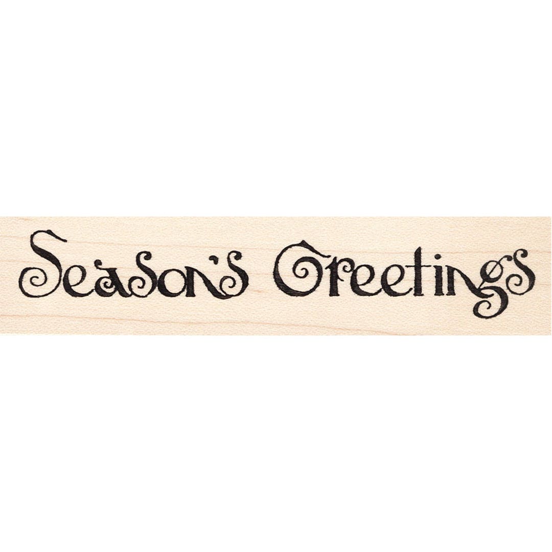 Seasons Greetings 1451H Beeswax Rubber Stamps Unmounted - Etsy