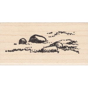 Roches/sable 25A Timbres en caoutchouc de cire d’abeille unmonté, Cling, Scénique de timbre monté, estampage de paysage