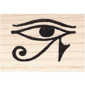 Eye of Horus Right 1432D Beeswax Rubber Stamps Unmounted Cling, Mounted Stamp Collage Stamping