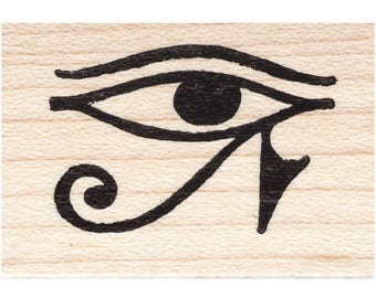 Eye of Horus Right 1432D Beeswax Rubber Stamps Unmounted Cling, Mounted Stamp Collage Stamping