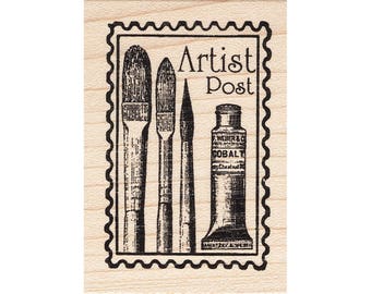 Artist Post 1277F Beeswax Rubber Stamps Unmounted, Cling, Mounted Stamp Collage Stamping