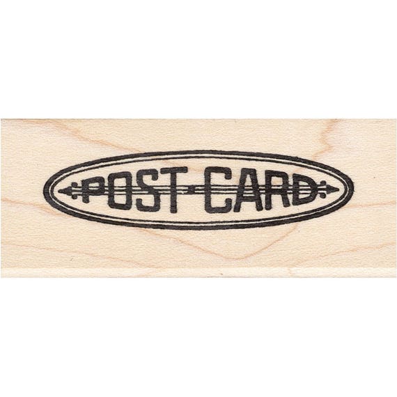 Post Card Oval 1415E Beeswax Rubber Stamps Unmounted, Cling, Mounted Stamp Collage Stamping