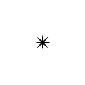 8 Point Star 726A Beeswax Rubber Stamps Unmounted, Cling, Mounted Stamp Collage Stamping