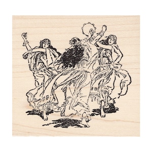 Dancing Girls 1395L Beeswax Rubber Stamps Unmounted, Cling, Mounted Stamp People, Men & Women Stamping
