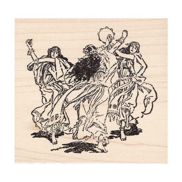 Dancing Girls 1395L Beeswax Rubber Stamps Unmounted, Cling, Mounted Stamp People, Men & Women Stamping