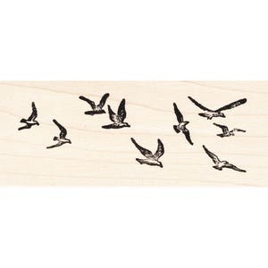 Large Seagulls 189H Bird Rubber Stamp, Animal, Scenic, Landscape Stamping