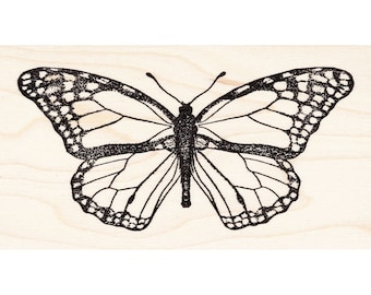 Large Monarch Butterfly 1707J Butterfly Rubber Stamp, Insect, Animal, Wildlife, Nature Stamping