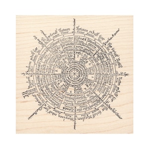 Time-Space Wheel 695N Beeswax Rubber Stamps Unmounted, Cling, Mounted Stamp Astronomy Collage Stamping