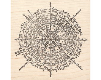 Time-Space Wheel 695N Beeswax Rubber Stamps Unmounted, Cling, Mounted Stamp Astronomy Collage Stamping