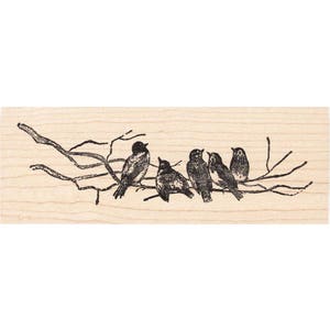 Bird Branch 1203K Bird Rubber Stamp, Animal, Scenic, Landscape Stamping