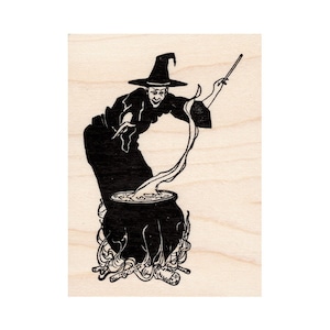 Witch Potion 1564J Beeswax Rubber Stamps Unmounted, Cling, Mounted Stamp Halloween Stamping