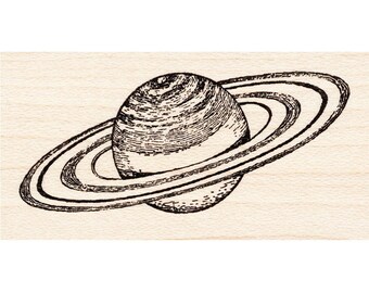 Saturn 1504G Beeswax Rubber Stamps Unmounted, Cling, Mounted Stamp Scenic, Landscape Stamping