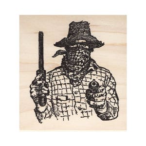 Bandit 640J Beeswax Rubber Stamps Mounted Stamp Unmounted, Cling, People, Men & Women Stamping