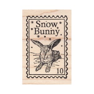 Snow Bunny Post 1416F Tampons en caoutchouc cire d'abeille non montés, adhésifs montés, estampage collage