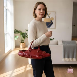 Shoulder handbag for women | PU leather | Brown everyday bag | Office day