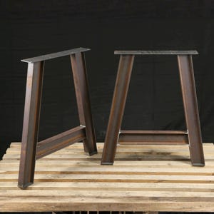A- Shaped Beam Steel Table Legs, Heavy Duty Dining Table Legs, Industrial Desk Legs, Bench Legs, Live Edge Table Support, Set of 2