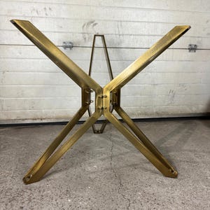 Steel Pedestal Table Base, Unique Spider Table Frame, Modern Table Support, Central Base For Round Tabletop, Cross Round Dining Table Frame