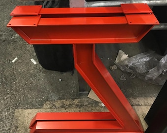 L-förmige Tischbeine aus Stahl, robuste I-Träger-Tischbeine aus Stahl, Tischgestell im Landhausstil, Bankbeine, Konsolentischfuß, 2er-Set