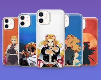 Rengoku Phone Case Demon Slayer Anime Cover for iPhone 17Pro, 16, 15, 14, 13, 12, Samsung S26, S25, S24, S23Fe, A16, A56, Pixel 10, 9Pro