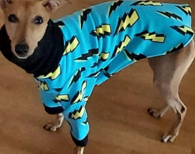 Greyhound Pyjamas, Greyhound Clothing, Pharaoh Hound Pjs, Dog Pyjamas, Whippet Clothing, whippet pyjamas, 2 leg pjs, readymade