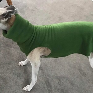 Greyhound and whippet,sighthound fleece jumpers / Sleeveless Sweater/pullover/vest MOSS