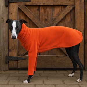 Greyhound Pajamas – Fleece Dog pyjamas for Sighthounds, Italian Greyhounds, Whippets – Warm Custom Dog Clothes for Winter handmade in the uk