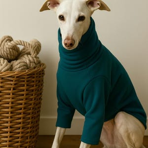 Whippet Dog Pyjamas – Sweatshirt Fabric Fleece-Backed PJs for Italian Greyhound, Greyhound & Sighthound Winter Wear