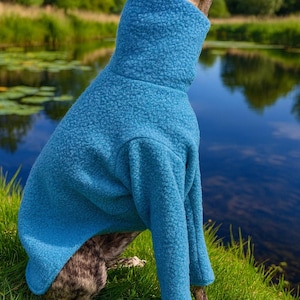 Whippet & Greyhound Fleece Pyjamas • 2-Leg Dog Jumper • Warm Winter Sleepwear for Sighthounds