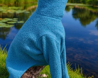 Whippet & Greyhound  Pyjamas • 2-Leg Dog Jumper • Warm Winter Sleepwear for Sighthounds